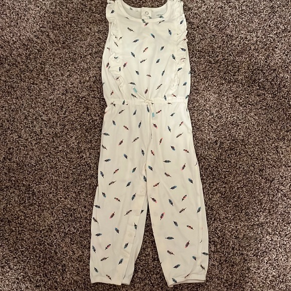 Carter’s Romper with Multi Colored Feathers - Picture 1 of 1